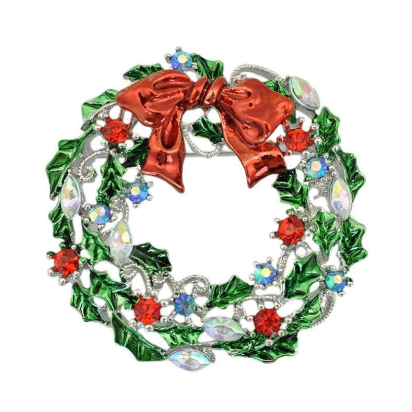 Christmas Wreath Brooch Brooch Popular Jewelry